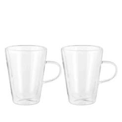 Set 2 mug 300 ml in vetro borosilicato