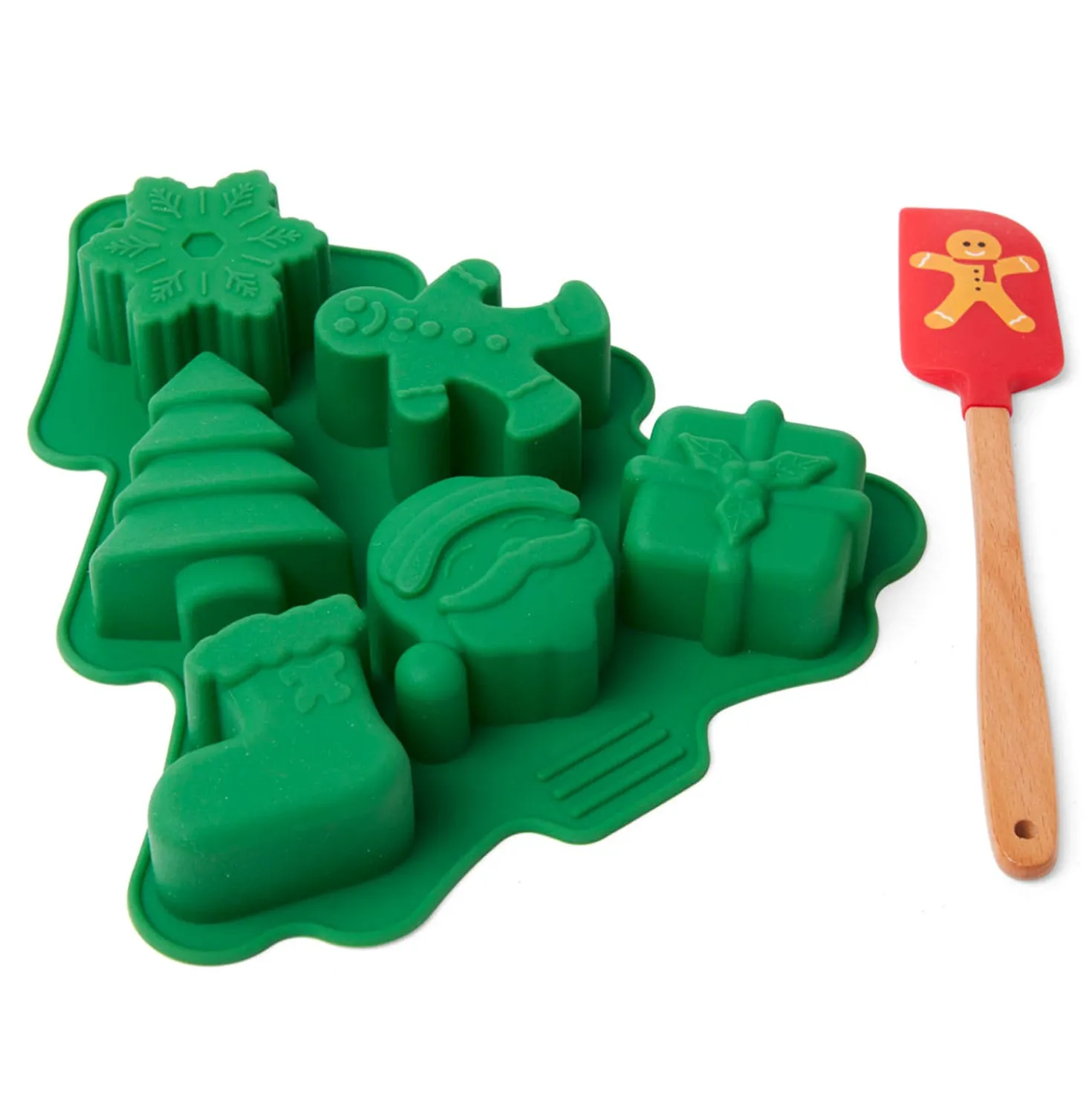 Set natalizio stampo albero e spatola
