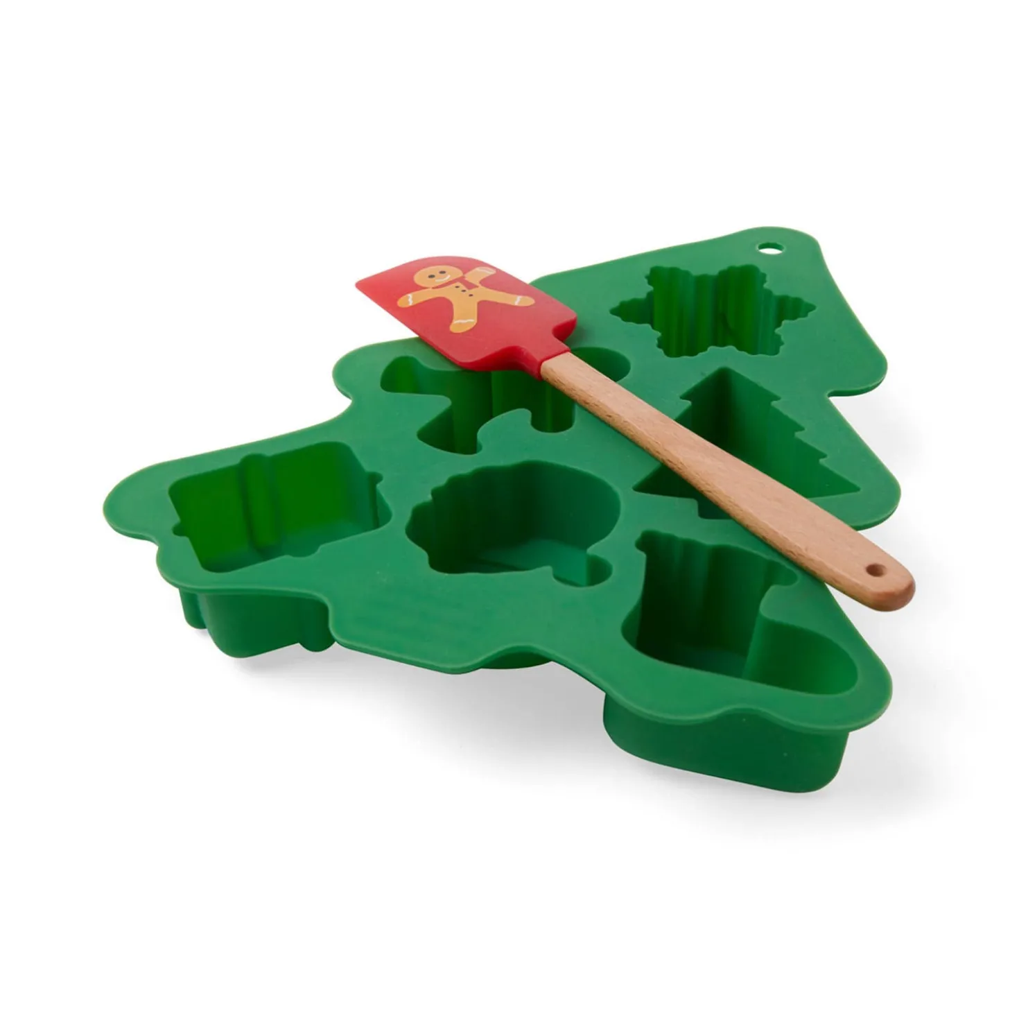 Set natalizio stampo albero e spatola