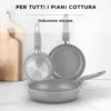 Set 3 padelle antiaderenti 20, 26 e 30 cm
