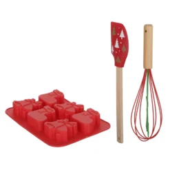 Set pasticceria con frusta, spatola, stampi dolcetti