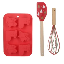 Set pasticceria con frusta, spatola, stampi dolcetti