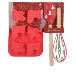 Set pasticceria con frusta, spatola, stampi dolcetti