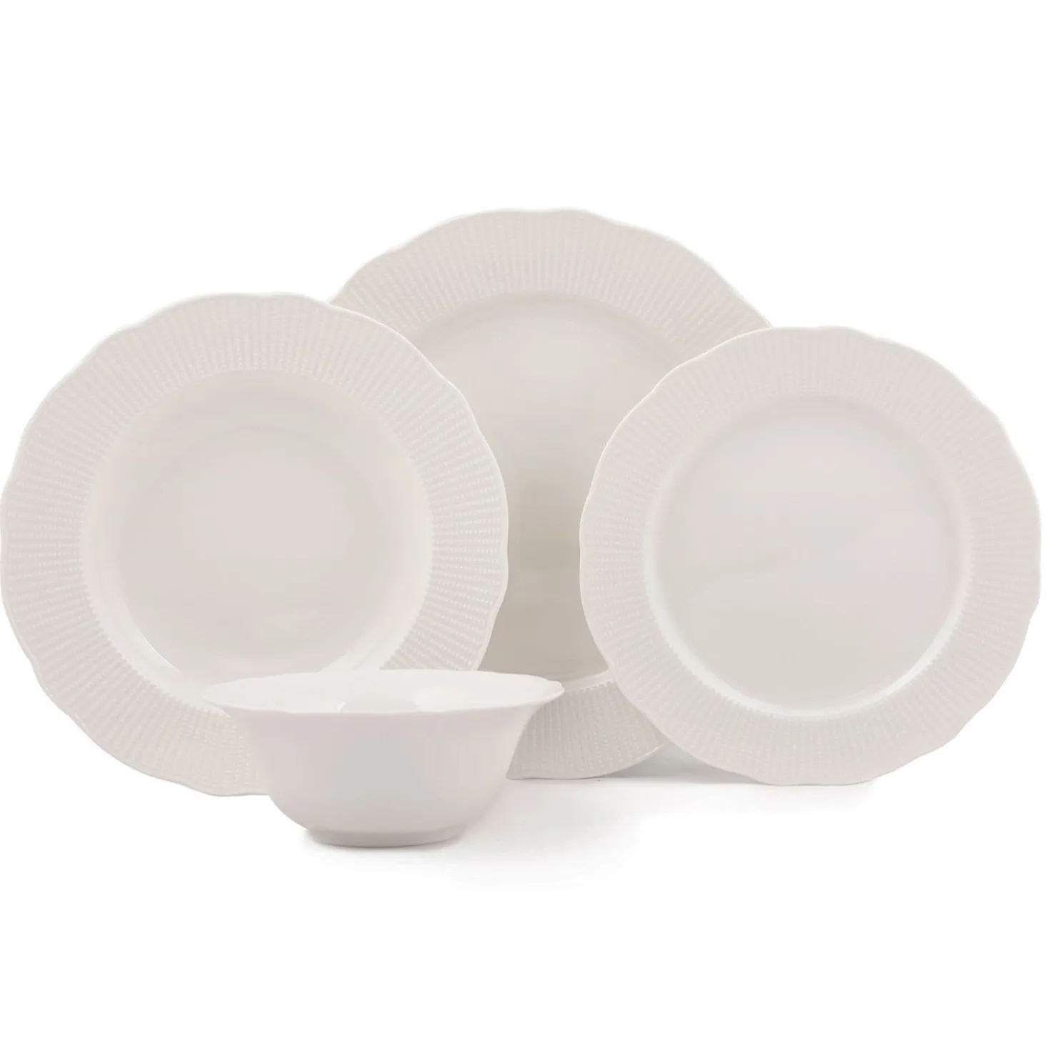 Set 24 pezzi tavola bianco