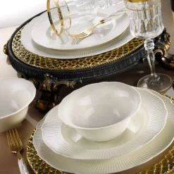 Set 24 pezzi tavola bianco