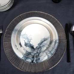 Set 24 pezzi tavola black and white