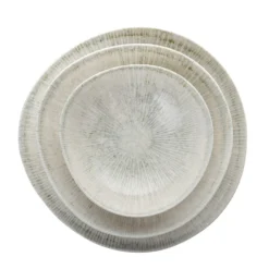 Set 24 pezzi tavola in porcellana grigio righe