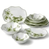 Set 24 piatti bianchi con fiori