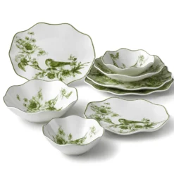 Set 24 piatti bianchi con fiori