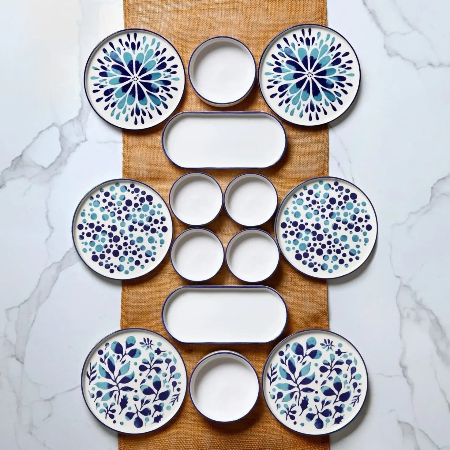 Set 14 piatti Blueetnic