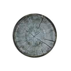 Set 18 piatti blu effetto legno