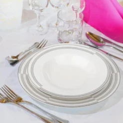Set piatti Classy in new bone china, da 18 pezzi