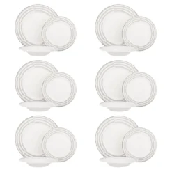 Set piatti Classy in new bone china, da 18 pezzi