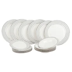 Set piatti Classy in new bone china, da 18 pezzi