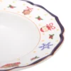 Set 2 piatti fondi natalizi porcellana bordo blu