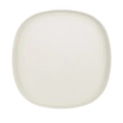 Set 2 piatti piani in polipropilene color crema