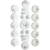 Set 21 piatti red flowers