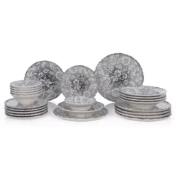 Set 24 piatti Stone Flower