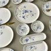 Set 21 piatti tulipani blu
