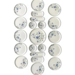 Set 21 piatti tulipani blu
