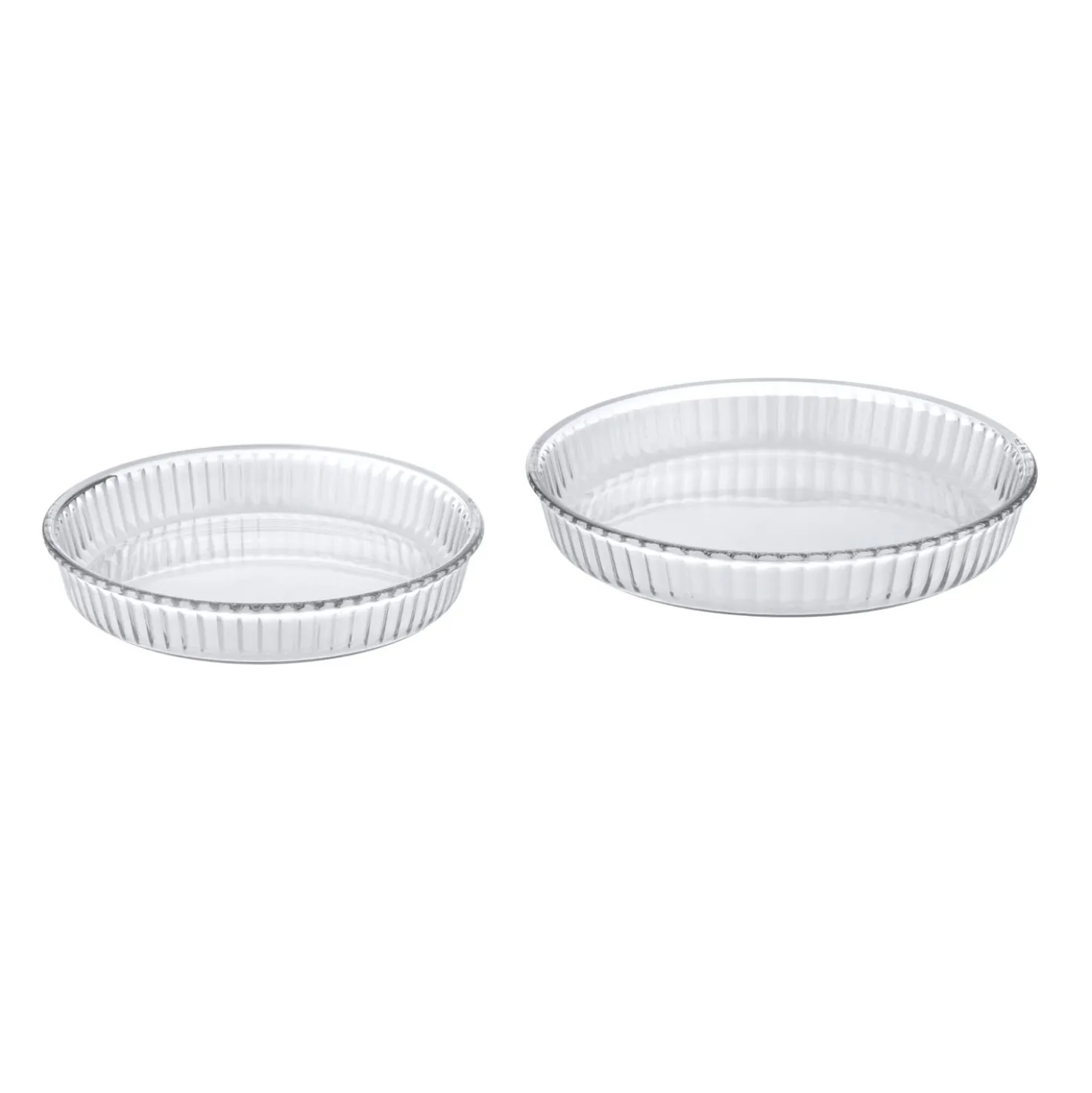 Set pirofile Borcam rotonde in vetro, da 2 pezzi