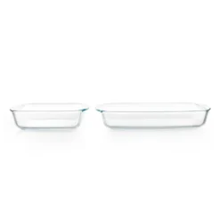 Set 2 pirofile in vetro 33x19 cm e 26x14 cm Pasabahce