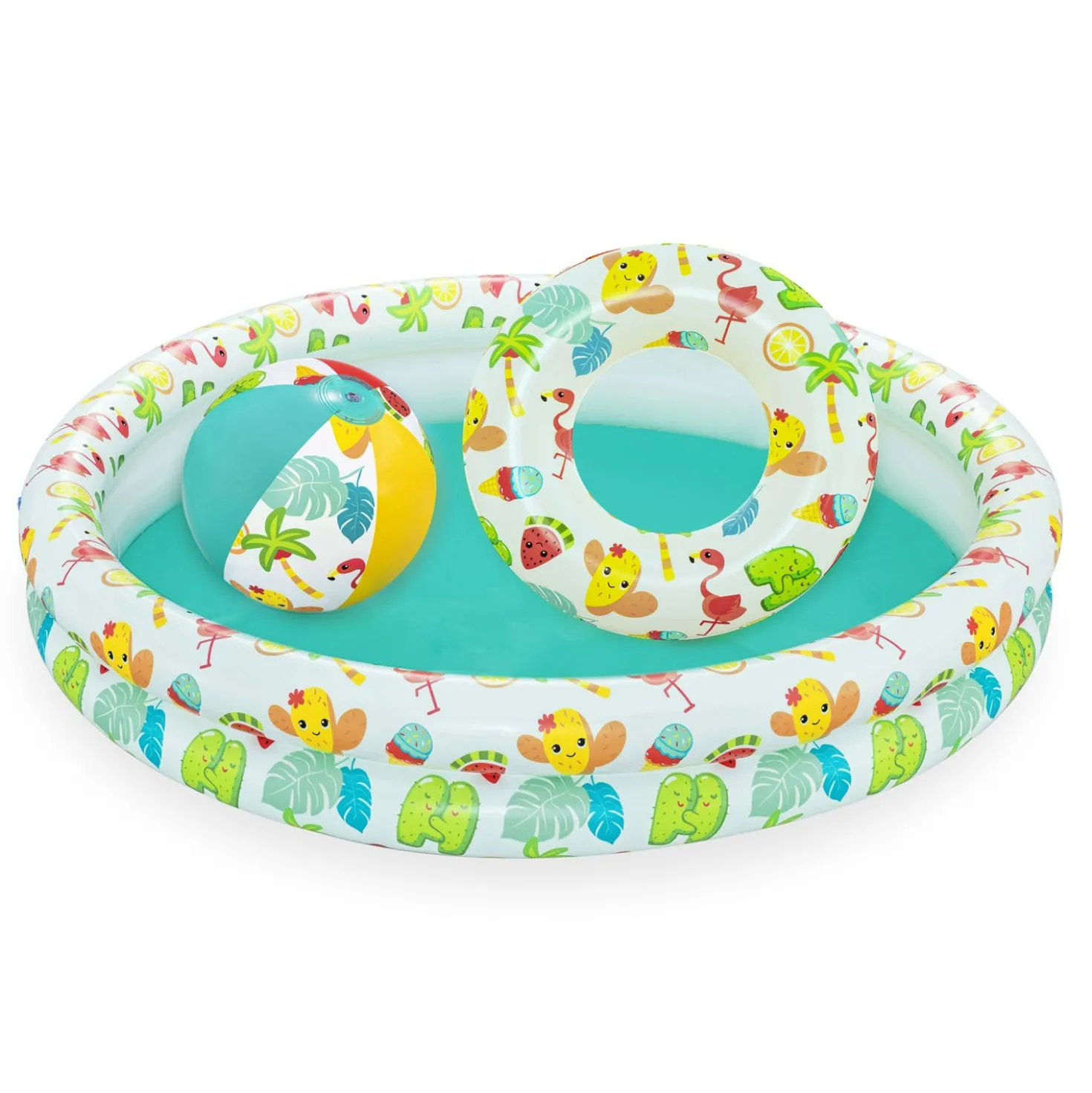 Set piscina gonfiabile, salvagente e pallone per bambini Bestway