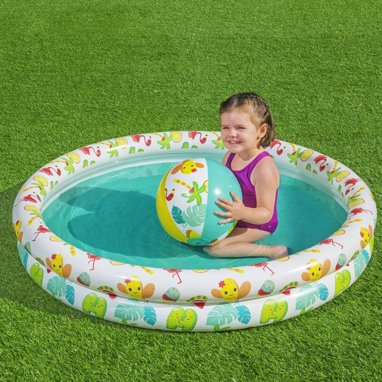 Set piscina gonfiabile, salvagente e pallone per bambini Bestway