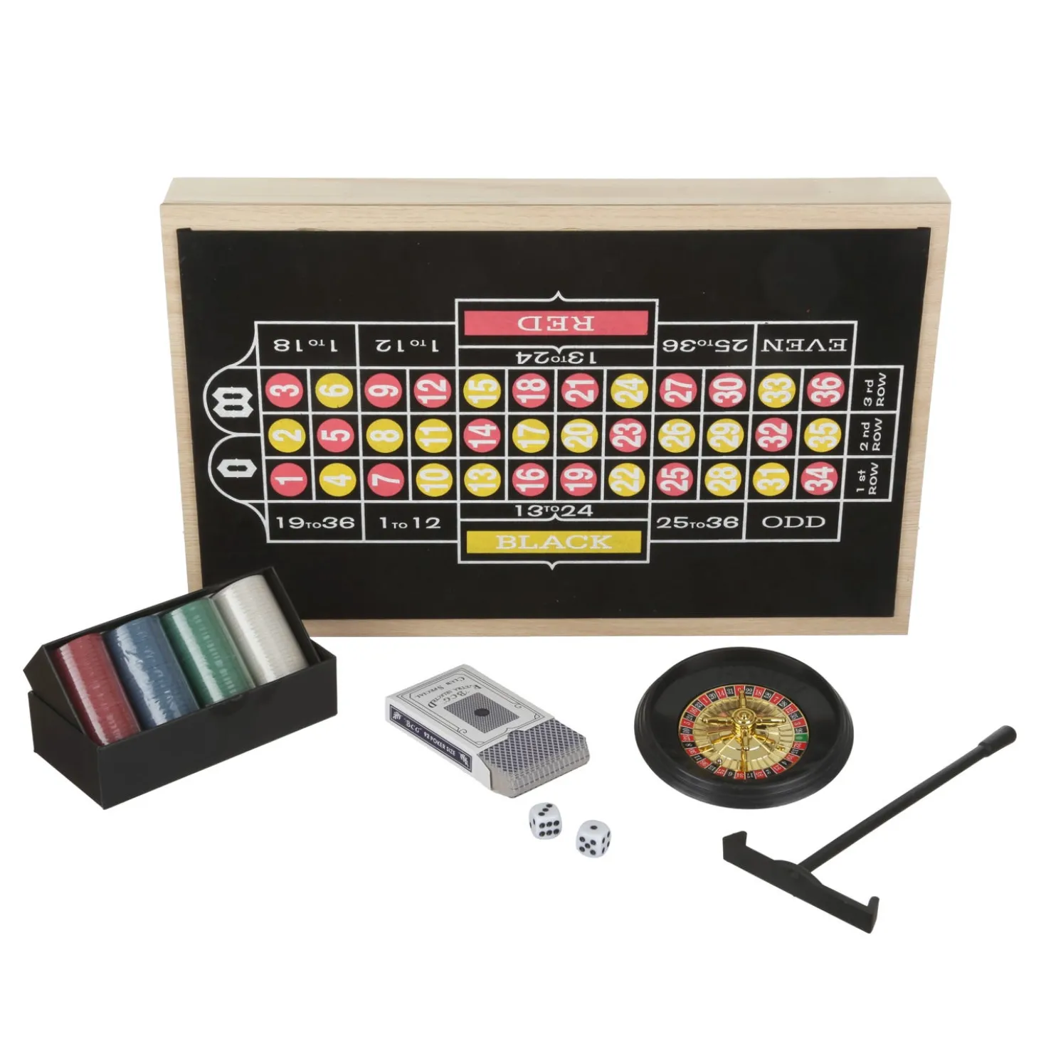Set poker Black Jack e Roulette da tavolo