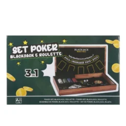 Set poker Black Jack e Roulette da tavolo