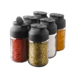 Set 6 portaspezie 105 ml in vetro con tappo dosatore