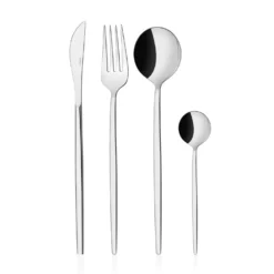Set 24 posate acciaio inox lucidatura a specchio