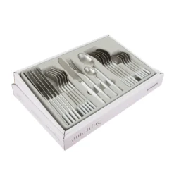 Set 24 posate acciaio inox manico bianco Supreme