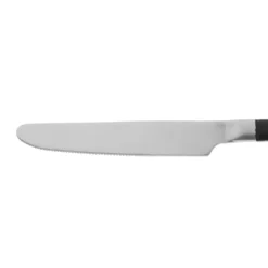 Set 24 posate acciaio inox manico nero Supreme