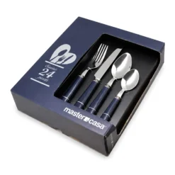 Set 24 posate Country blu