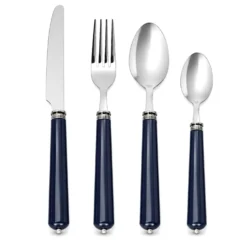 Set 24 posate Country blu