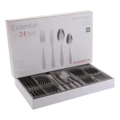 Set posate Essential in acciaio inox, 24 pezzi