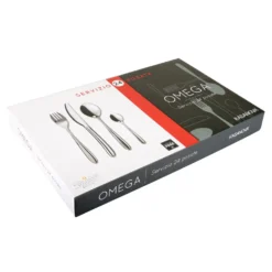 Set posate Omega da 24 pezzi, in acciaio inox