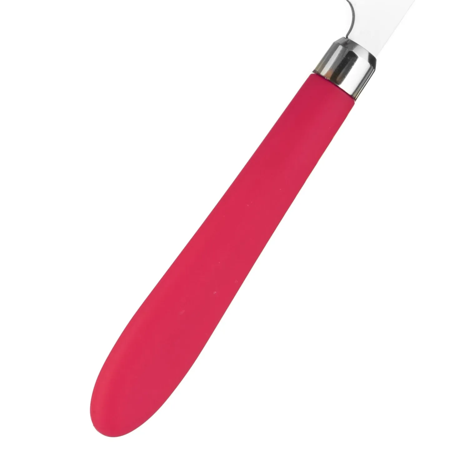 Set 24 posate Smooth in acciaio inox con manico magenta