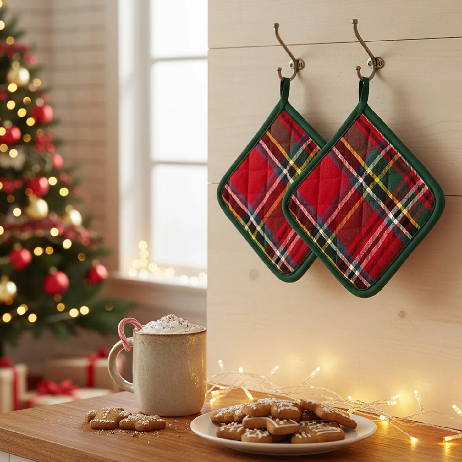 Set 2 presine 20x20 cm tartan