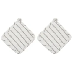 Set 2 presine 18x18 cm tinto filo righe scure