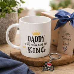 Set regalo papà tazza 380 ml e portachiavi