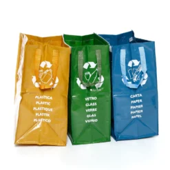 Set riciclo 3 borsoni per rifiuti differenziati