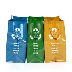 Set riciclo 3 borsoni per rifiuti differenziati