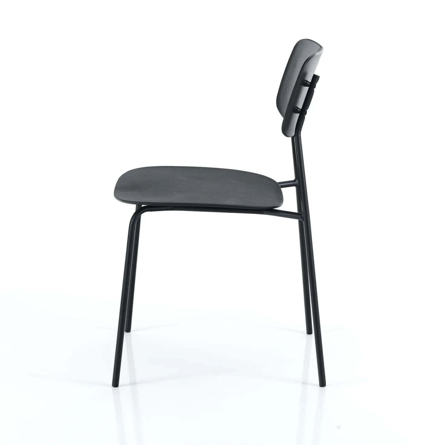 Set 4 sedie nero opaco Harlow Tomasucci