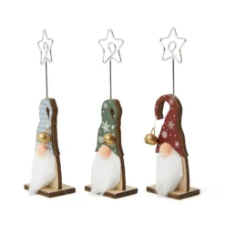 Set 3 segnaposto natalizi Gnomi