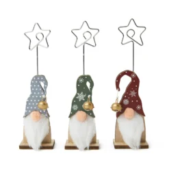 Set 3 segnaposto natalizi Gnomi