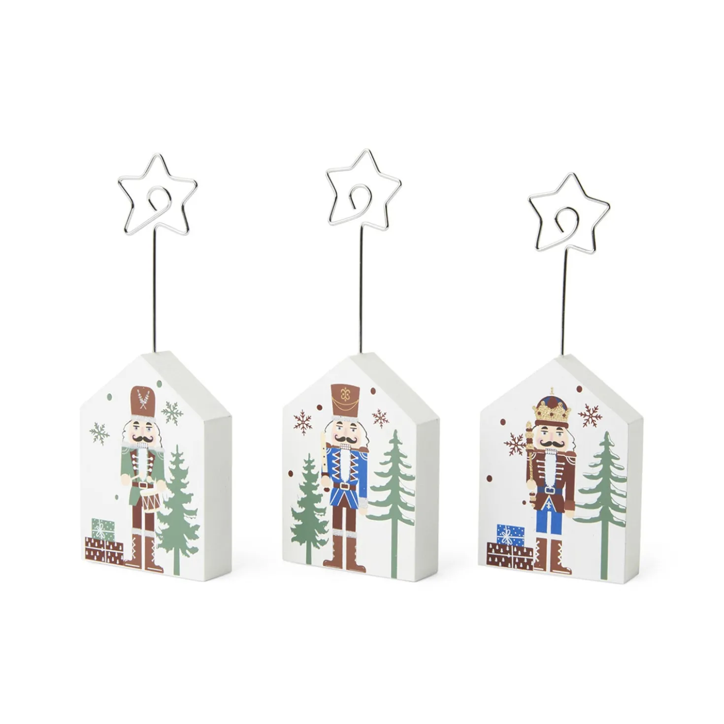 Set 3 segnaposto natalizi Schiaccianoci