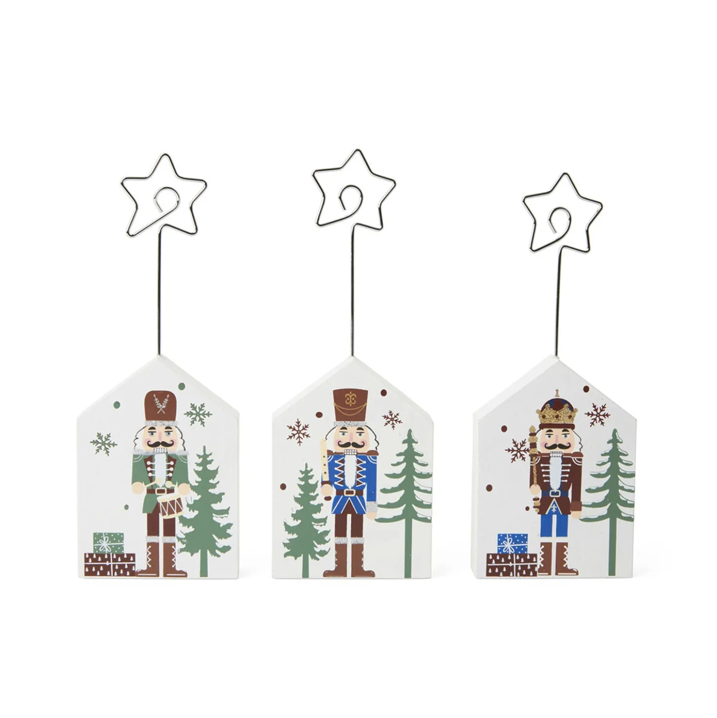 Set 3 segnaposto natalizi Schiaccianoci