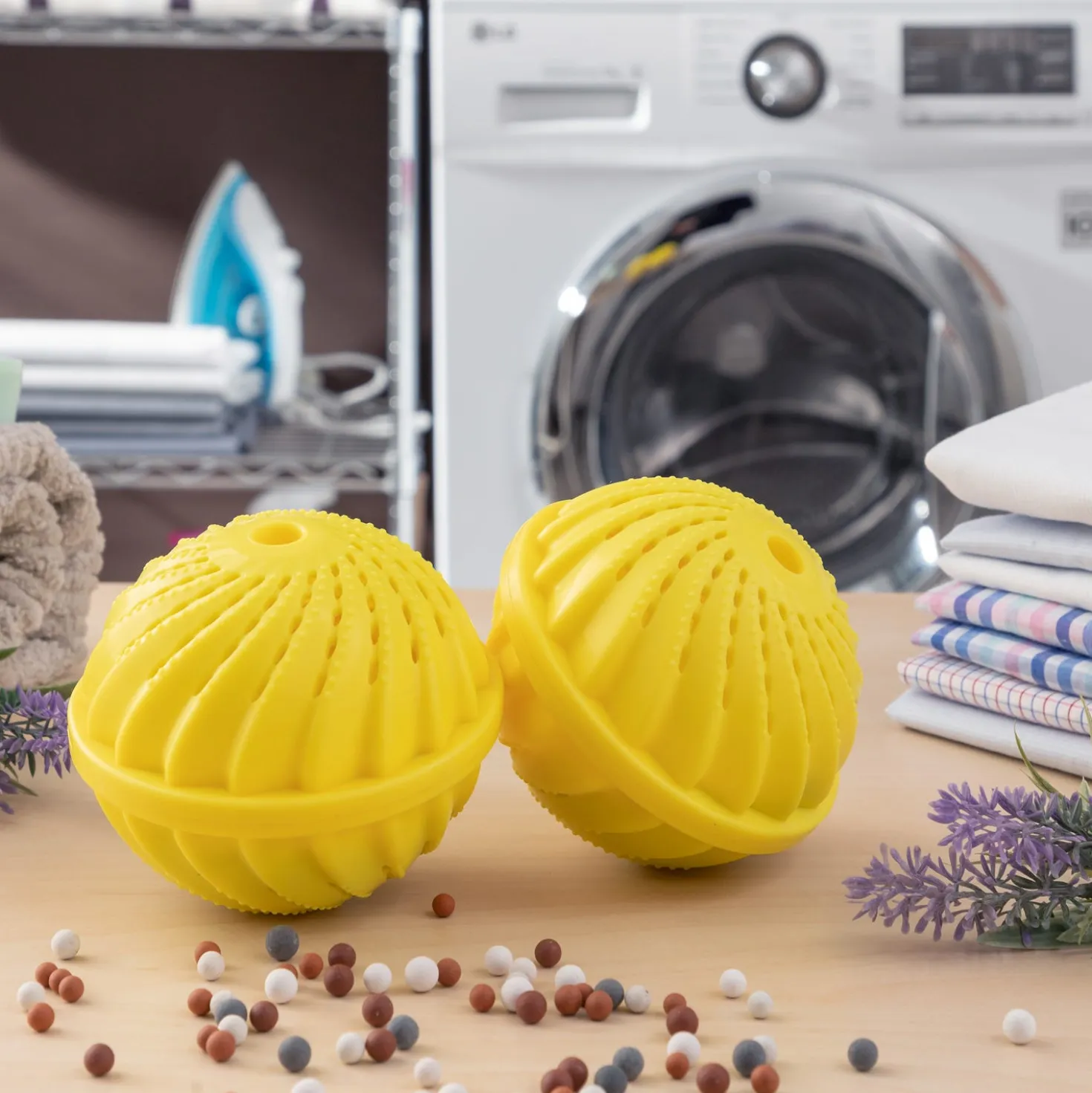 Set 2 sfere per lavatrice ecologiche e riutilizzabili